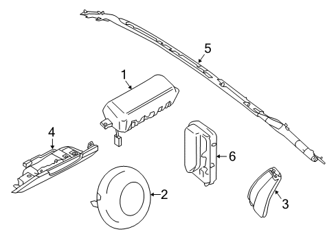 2019 Ford Mustang Air Bag Components Diagram 1 - Thumbnail