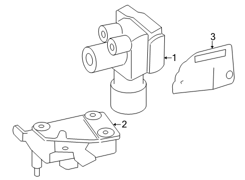 2008 Mercury Mariner ABS Components Diagram 2 - Thumbnail