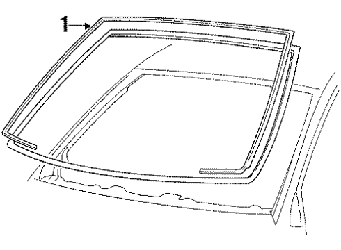 1997 Mercury Grand Marquis Windshield - Reveal Moldings Diagram