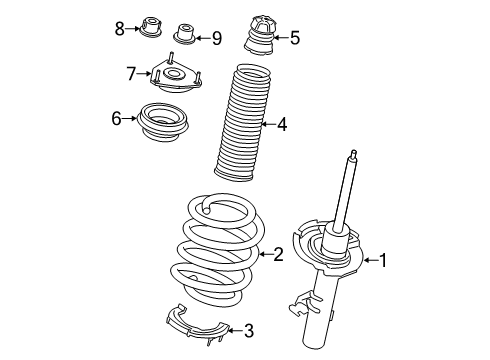 2021 Ford Transit-150 Struts & Components - Front Diagram 1 - Thumbnail