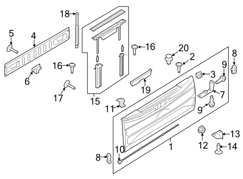 2020 Ford F-150 Tail Gate, Body Diagram 2 - Thumbnail