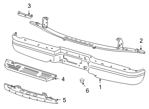 2004 Ford Excursion Rear Bumper Diagram