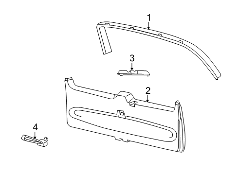 2005 Lincoln Navigator Interior Trim - Lift Gate Diagram