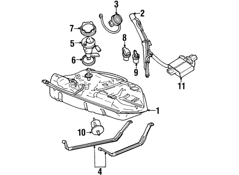 2000 Mercury Cougar Fuel Supply Diagram