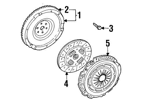 2002 Mercury Cougar Clutch & Flywheel Diagram 2 - Thumbnail