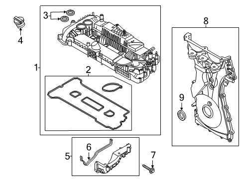 2023 Ford Explorer Valve & Timing Covers Diagram