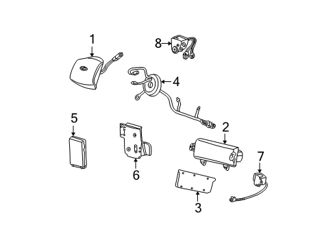 2006 Ford F-250 Super Duty Air Bag Components Diagram