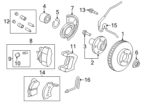2012 Ford Escape Front Brakes Diagram