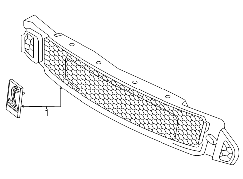 2020 Ford Mustang Grille & Components Diagram 1 - Thumbnail