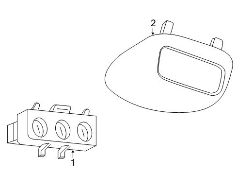 2000 Ford Excursion A/C & Heater Control Units Diagram