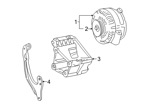 2005 Mercury Monterey Alternator Diagram for 6F2Z-10346-BBRM
