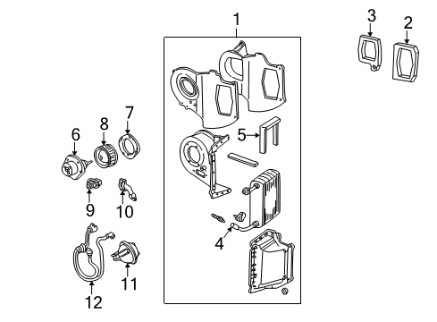 2002 Ford Explorer Sport A/C Evaporator & Heater Components Diagram