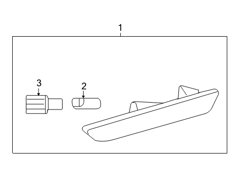 2012 Ford Mustang Marker Lamp Assembly, Rear Passenger Side Diagram for AR3Z-15A201-C