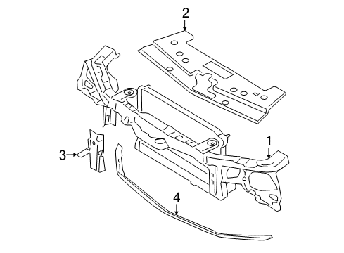 2007 Ford Mustang Lower Deflector, Front Diagram for 5R3Z-8349-BA