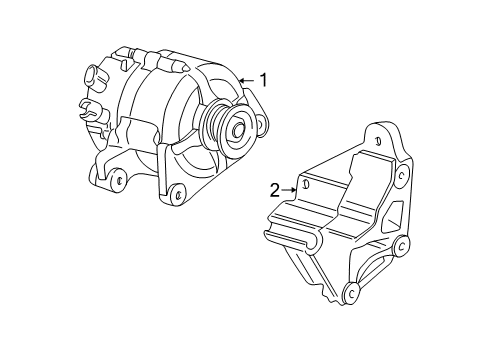 2002 Ford Escape Alternator Diagram for 4U2Z-10V346-DGRM