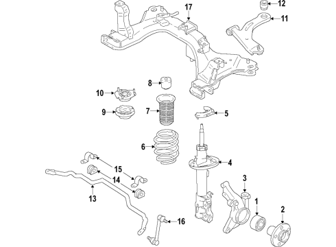 2021 Ford EcoSport Lower Control Arm Bushing Diagram for GN1Z-3069-C