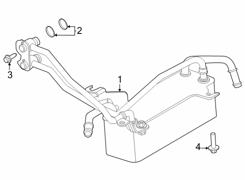2023 Ford F-250 Super Duty Trans Oil Cooler Diagram 1 - Thumbnail