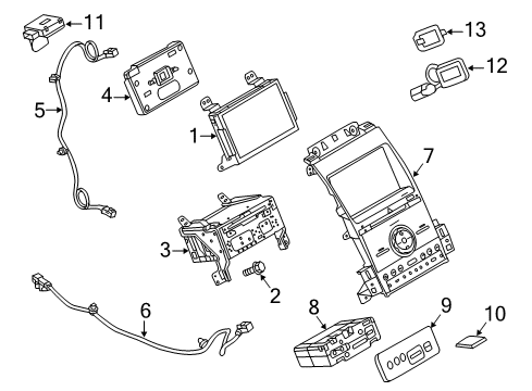 2015 Ford Police Interceptor Sedan Navigation System Components Diagram