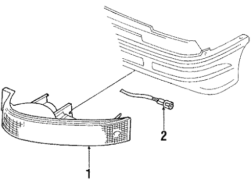 1991 Ford Probe Park Lamps Diagram 2 - Thumbnail