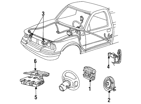 1994 Ford Bronco Diagnostic Module Diagram for F4PZ-14B056-A