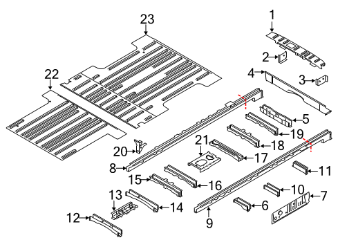 2017 Ford Transit-350 Rear Floor & Rails Diagram 2 - Thumbnail