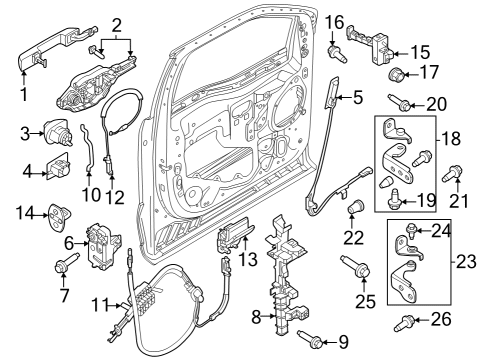 2023 Ford F-350 Super Duty Window Switch, Driver Side Diagram for PC3Z-14529-AA
