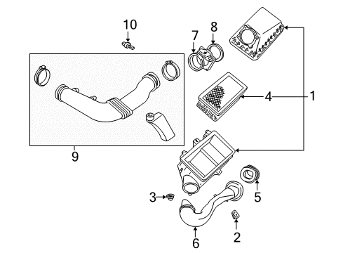 2002 Lincoln LS Air Intake Diagram