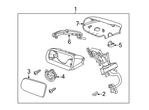 2012 Lincoln MKT Outside Mirrors Diagram