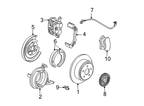 2004 Ford F-150 Heritage Brake Components Diagram