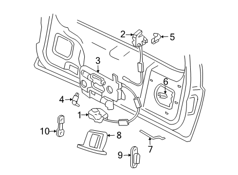 2004 Lincoln Aviator Lock Controller Diagram for 4C5Z-78404C40-AB