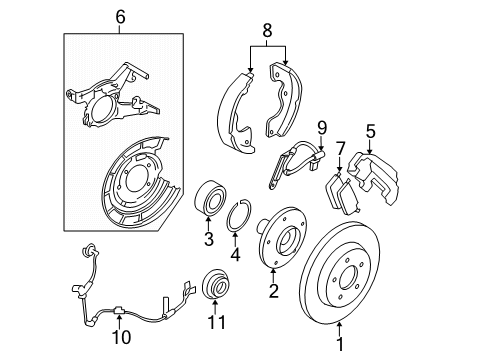 2008 Ford Escape Brake Components, Brakes Diagram 4 - Thumbnail