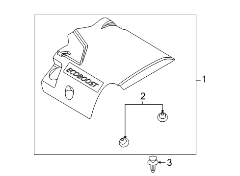 2015 Ford Police Interceptor Utility Engine Appearance Cover Diagram