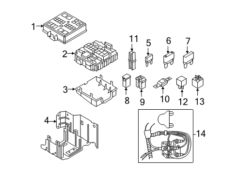 2008 Ford F-350 Super Duty Fuse & Relay Diagram 1 - Thumbnail