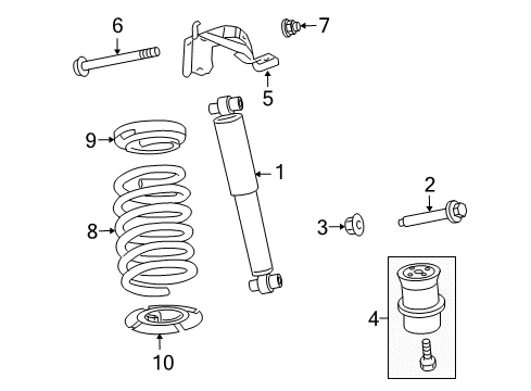 2006 Lincoln Zephyr Shocks & Components - Rear Diagram