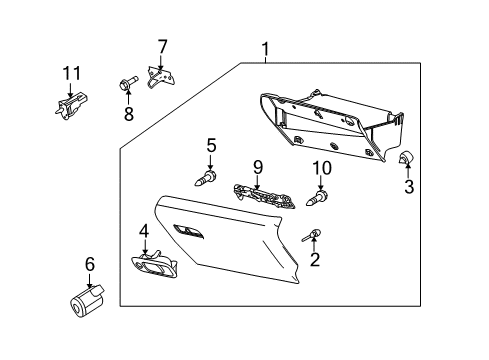 2012 Lincoln MKT Glove Box Diagram