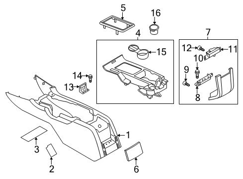 2014 Ford Mustang Finish Panel, Slate Gray Diagram for CR3Z-6304567-AB