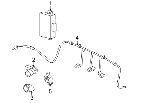 2000 Ford Excursion Reverse Sensor Diagram for YL1Z-15K859-AA