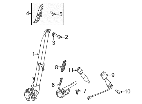 2015 Ford Police Interceptor Utility Front Seat Belts Diagram