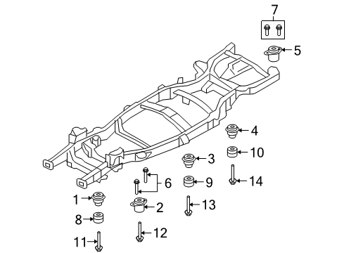 2012 Lincoln Navigator Frame & Components Diagram