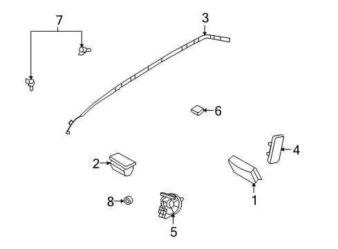 2009 Lincoln MKX Air Bag Components Diagram