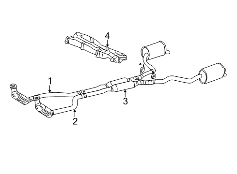 2003 Ford Thunderbird Muffler & Pipe, Rear Diagram for 3W6Z-5230-AA