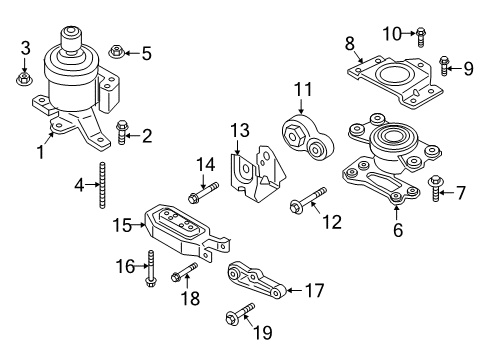 2019 Lincoln Continental Engine & Trans Mounting Diagram