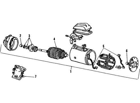 1985 Lincoln Mark VII Starter Diagram for E4LY11002A