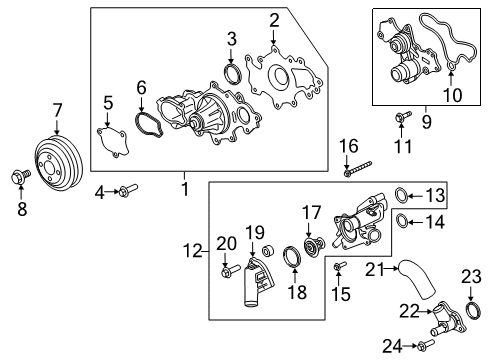 2021 Lincoln Navigator Water Pump Diagram