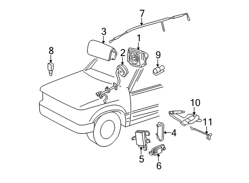 2007 Ford Escape Steering Wheel Diagram for 7M6Z-78043B13-BA