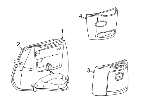 2001 Ford E-150 Econoline Club Wagon Engine Cover & Components, Console Diagram