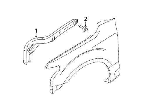 2022 Ford F-150 Inner Components - Fender Diagram