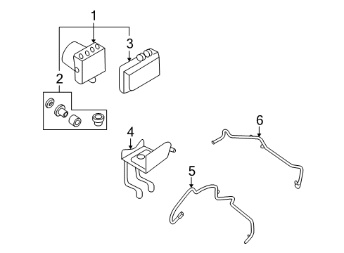 2014 Lincoln MKS ABS Components Diagram