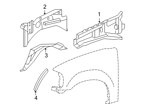 2008 Ford F-150 Inner Components - Fender Diagram