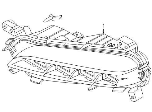 2021 Lincoln Aviator Fog Lamp Assembly, Front Driver Side Diagram for LC5Z-15201-A